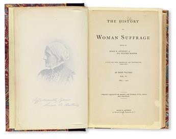 (CIVIL RIGHTS.) ANTHONY, SUSAN B. The History of Women Suffrage.